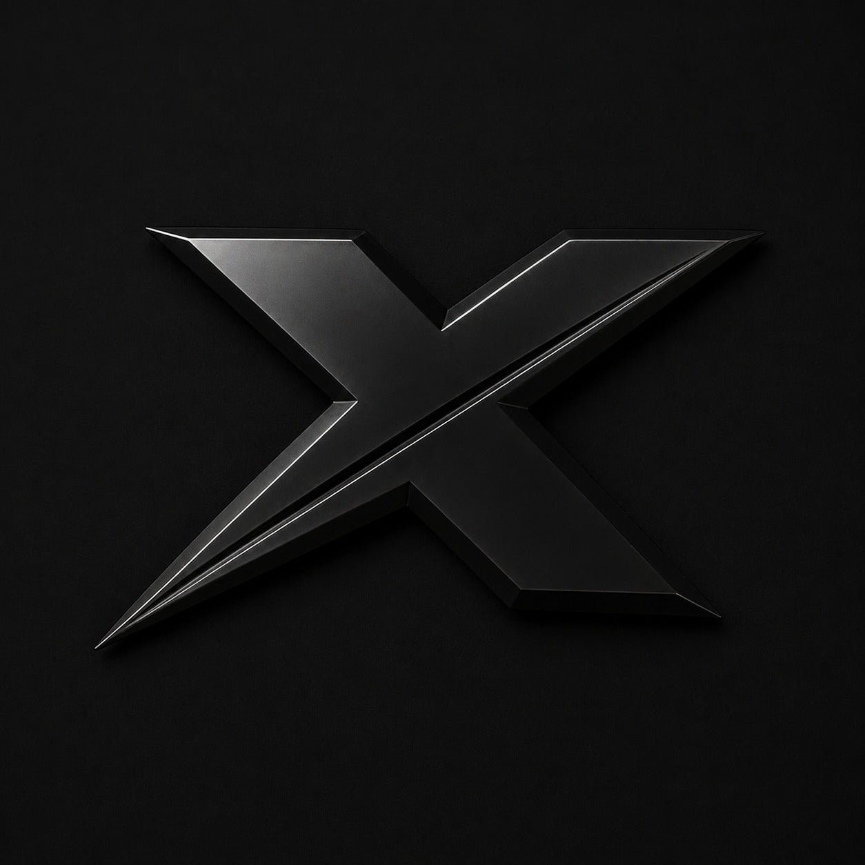 Emblema X de OXN en negro